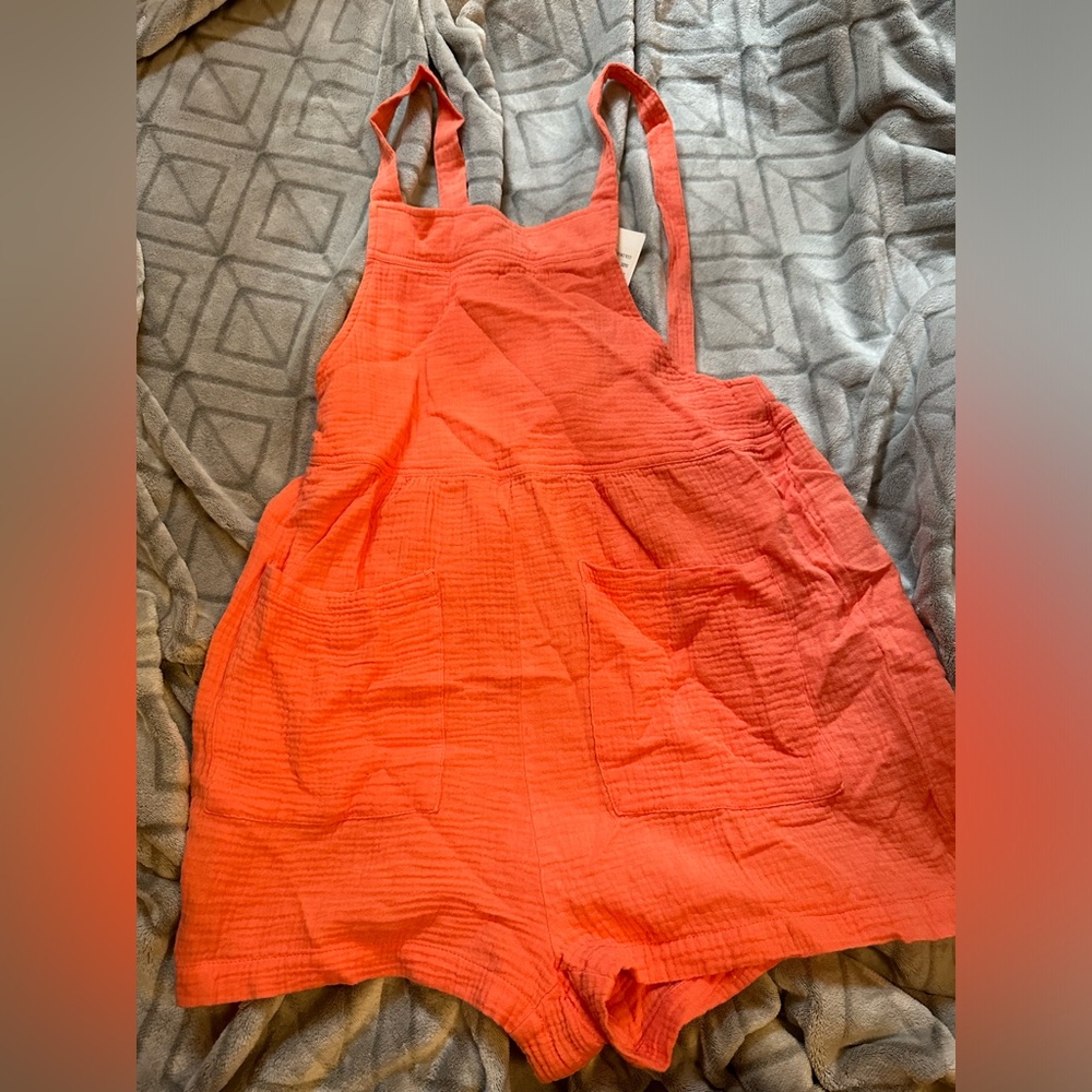 Orange Sleeveless Romper | Size: S